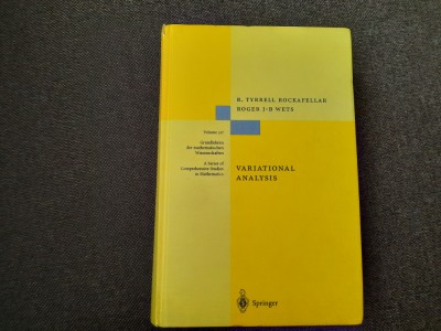 R TYRRLELL ROCKAFELLAR VARIATIONAL ANALYSIS foto
