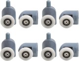 Set 8 Role Usa Dus Sunmostar ABS Gri/Alb - Roti Ghidaj Cabina Baie, Rezistente