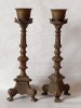 Pereche de sfesnice din bronz, stil Gotic