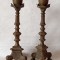 Pereche de sfesnice din bronz, stil Gotic