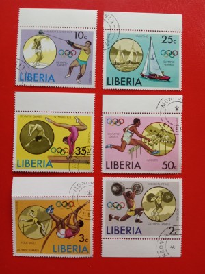 LIBERIA, SPORT - SERIE COMPLETĂ ȘTAMPILATĂ foto