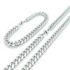 Set Lant Bratara Cuban Inox Masiv Argintiu 8mm (60cm/20cm) - Lant Cuban, Bratara Cuban, Inox, Set Bijuterii Barbati