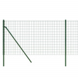 Gard plasa de sarma verde 0,8x10 m, otel galvanizat GartenMobel Dekor, vidaXL
