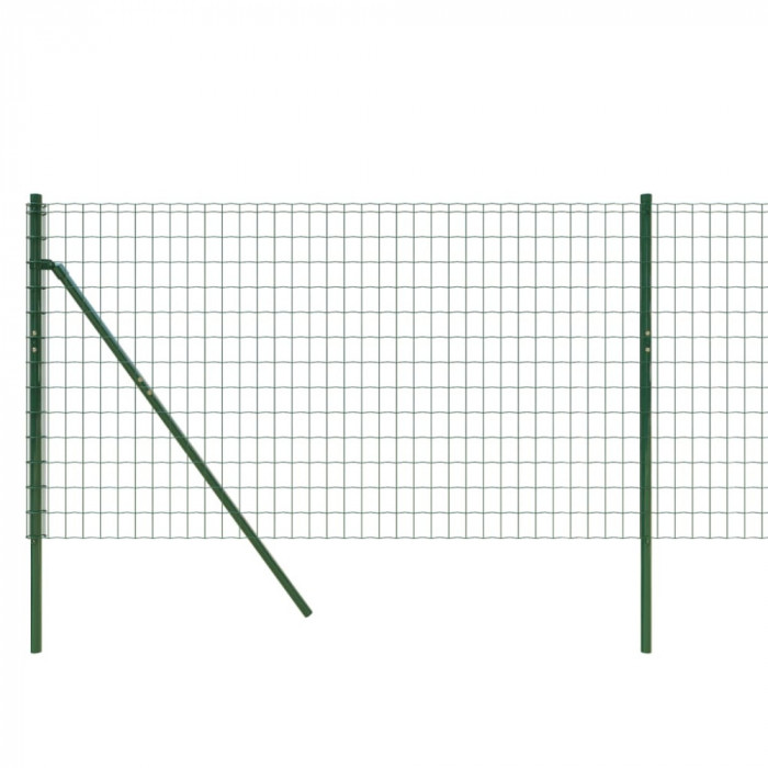 Gard plasa de sarma, verde, 1x10 m, otel galvanizat GartenMobel Dekor