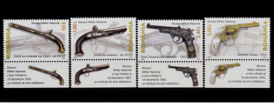 RO 2008 LP 1794a &amp;quot;Arme de foc din Muzeul Nat. Militar&amp;quot;, serie cu tabs , MNH foto