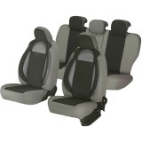 Cumpara ieftin Huse scaune auto cu insertii de piele ecologica SEAT Cordoba 2000 -2009 (Gri), Umbrella
