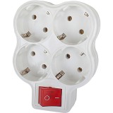 Cumpara ieftin Stecher Fetih, 4 posturi Schuko, cu intrerupator