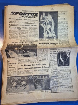 ziarul sportul popular 5 ianuarie 1967 - interviu victor stanculescu antrenor la rapid,hochei miercurea ciuc foto