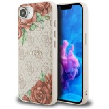 Husa originala Guess iPhone 16e Hardcase 4G Flower Print MagSafe, roz, GUHMPSE4P4ROPEMCP