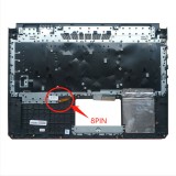 Carcasa superioara cu tastatura palmrest Laptop Gaming, Asus, TUF TUF765D, TUF765DD, TUF765DT, TUF765DU, iluminata, RGB, neagra, layout US