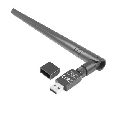 Adaptor wireless Lanberg 42157, 300 Mbps, cu antena, MIMO, USB 2.0, mini foto