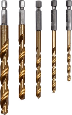 Set 5 burghie placate cu titan pentru gaurirea metalelor YATO foto