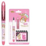 Stilou IGLE blister roz + 6 patroane cerneala albastra