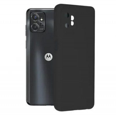 Husa Motorola Moto G Power 5G Silicon Negru Slim Mat cu Microfibra SoftEdge foto