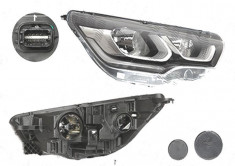 Far Citroen C4 (B7), 04.2014-; Ds4, 07.2014-, fata, Dreapta, cu LED daytime running light; H7+H7; electric; cu motor; foto