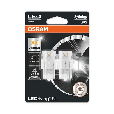 Led Osram W21W 12V 1,3W W3X16D 6000K LEDriving SL 7505DYP-02B foto