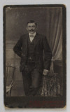 FOTOGRAFIE C.D.V. , STUDIO RUDOLF SCHROTTER , MUHLDORF , DOMN CU MUSTATA IN FURCULITA , CCA . 1900