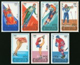 Mongolia 1988 - Seria Completă Jocurile Olimpice de Iarnă Calgary '88 7 Valori MNH -MNG1