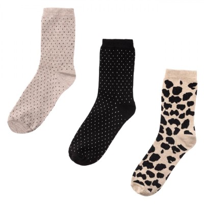 Set șosete Femei, Model Leopard și Buline, Multicolor, 3 Perechi foto