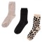 Set șosete Femei, Model Leopard și Buline, Multicolor, 3 Perechi