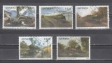 A12 S6 7 - Timbre foarte vechi - Guyana - trenuri, Transporturi, Stampilat
