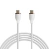 Cablu de date Type-C / Type-C, 1 m, 3A, 60W, alb, cu &icirc;nvelis siliconic Best CarHome