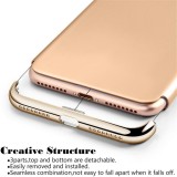 Husa iPhone 7 Plus 3in1 Ultrasubtire Lux Gold - Protectie Completa, Anti-alunecare, Carcasa Plastic Auriu Apple