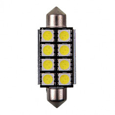 Bec Led - 8SMD 12V sofit T11x42mm soclu SV8,5-8 Canbus 2buc - Alb Auto Lux Edition foto