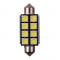 Bec Led - 8SMD 12V sofit T11x42mm soclu SV8,5-8 Canbus 2buc - Alb Auto Lux Edition