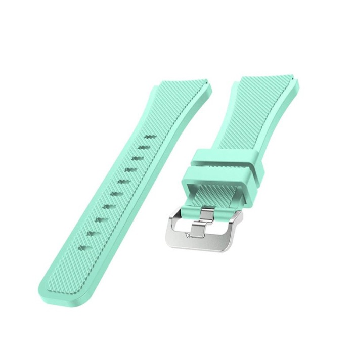 Curea silicon compatibila Garmin Vivoactive 4, telescoape Quick Release, 22mm, Verde