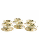 Set 6 cesti din ceramica cu flori galbene