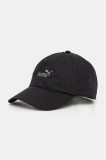 Puma șapcă de baseball din bumbac culoarea negru, cu imprimeu, 25983