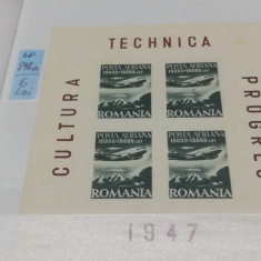 ROMANIA 1947 LP 216 a Posta Aeriana bloc de 4 TIMBRE Nedantelat MNH