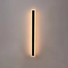 Aplica LED de Exterior Mack, Lungime 90cm, 13W, IP65, Metal, Liniar, Negru ModernLight Concept