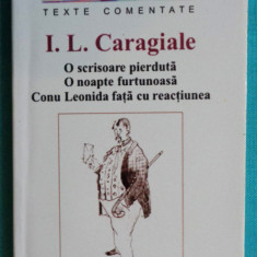 Ion Luca Caragiale – Texte comentate O scrisoare pierduta O noapte furtunoasa