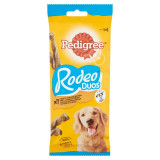 Cumpara ieftin Recompense Caini Pedigree Rodeo Duos, 70 g, cu Pui, 7 Buc, Recompense Caini, Pedigree Recompensa pentru Caini, Pedigree cu Bacon si Pui, Pedigree 70 g