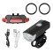 Set lampi pentru bicicleta Ranpo, Fata/Spate, LED, Reincarcabil, 4 moduri, Negru/Rosu