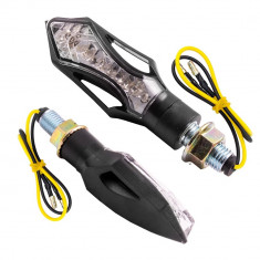 Set semnalizari moto Moretti E-Mark RVS3 cu led, negru