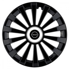 Set 4 capace roti Meridian negru pentru gama auto Nissan Nou, R14