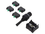 Comutator Joystick 22mm Siemens 3SU1100-7AF10-1QA0, 1 NO x4, IP20/IP65/IP69