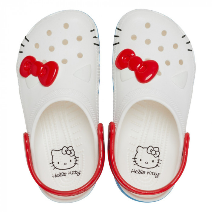 Saboti Crocs Classic I Am Hello Kitty Clog Kids Alb - White