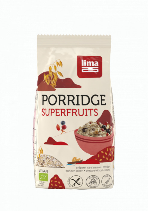 Porridge Express cu superfructe fara gluten bio 350g Lima