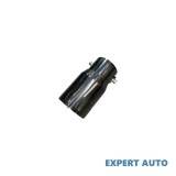 Ornament Toba Negru L84, 76mm iesire, 63mm intrare. Universal. Inox/Otel