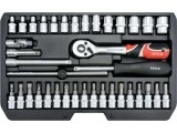 Trusa Tubulare+Antrenor, 38 Buc, 1/4'', Cr-V