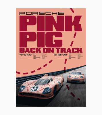 Set Postere Oe Porsche Pink Pig Roz WAP0924500M917 foto