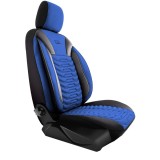 Cumpara ieftin Set Huse Scaune Auto pentru Dacia Sandero - Panda Paris, Albastru-Negru, 11 piese