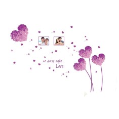 Sticker decorativ, Flori mov, 125 cm, 703STK