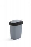 Coș de gunoi KIS Dual Touch M, 25L, gri deschis, 37x26x47 cm, pentru gunoi