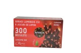Instalatie de Craciun, sirag luminos cu 8 jocuri de lumini, 300 de LED-uri rosii, 15 m, Regency