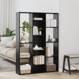 vidaXL Separator de cameră cu raft Stejar negru 100 x 24 x 140 cm